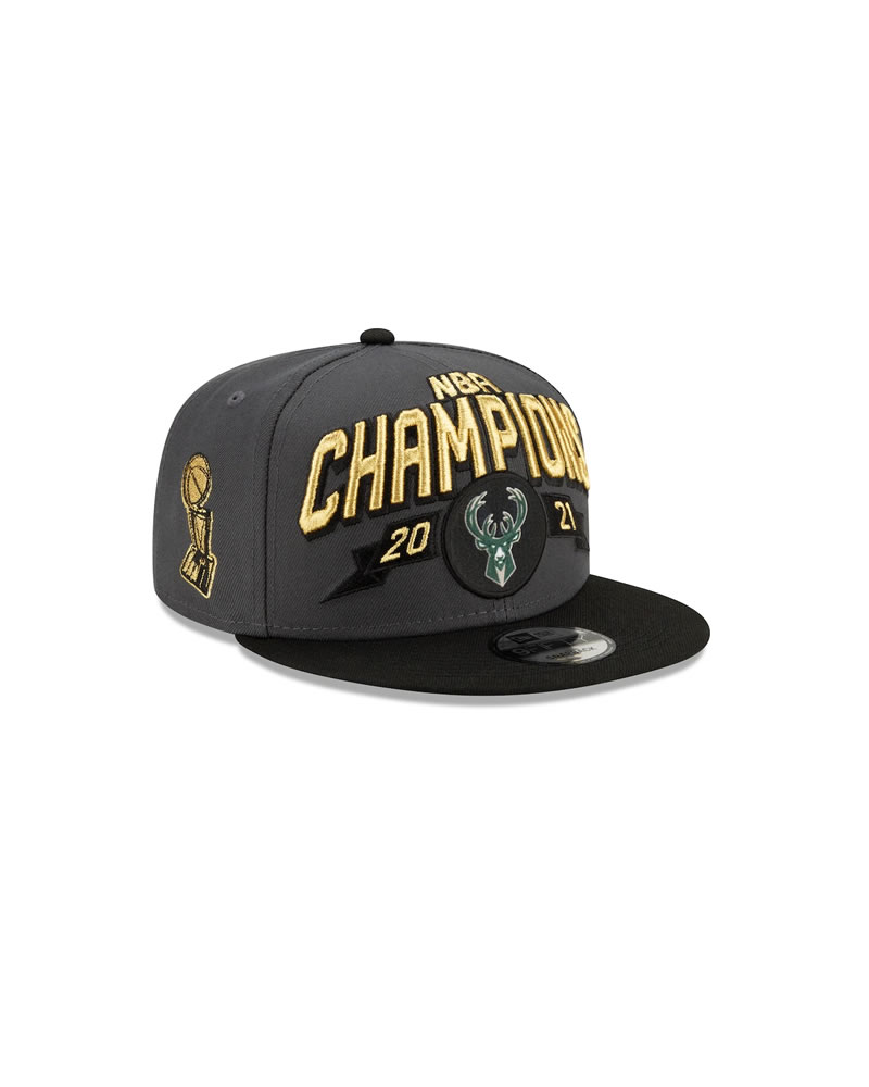  New Era Men Milwaukee Bucks 2021 Finals Champions Locker Room  9FIFTY Snapback Adjustable 950 Hat - Gray/Black : Clothing, Shoes & Jewelry