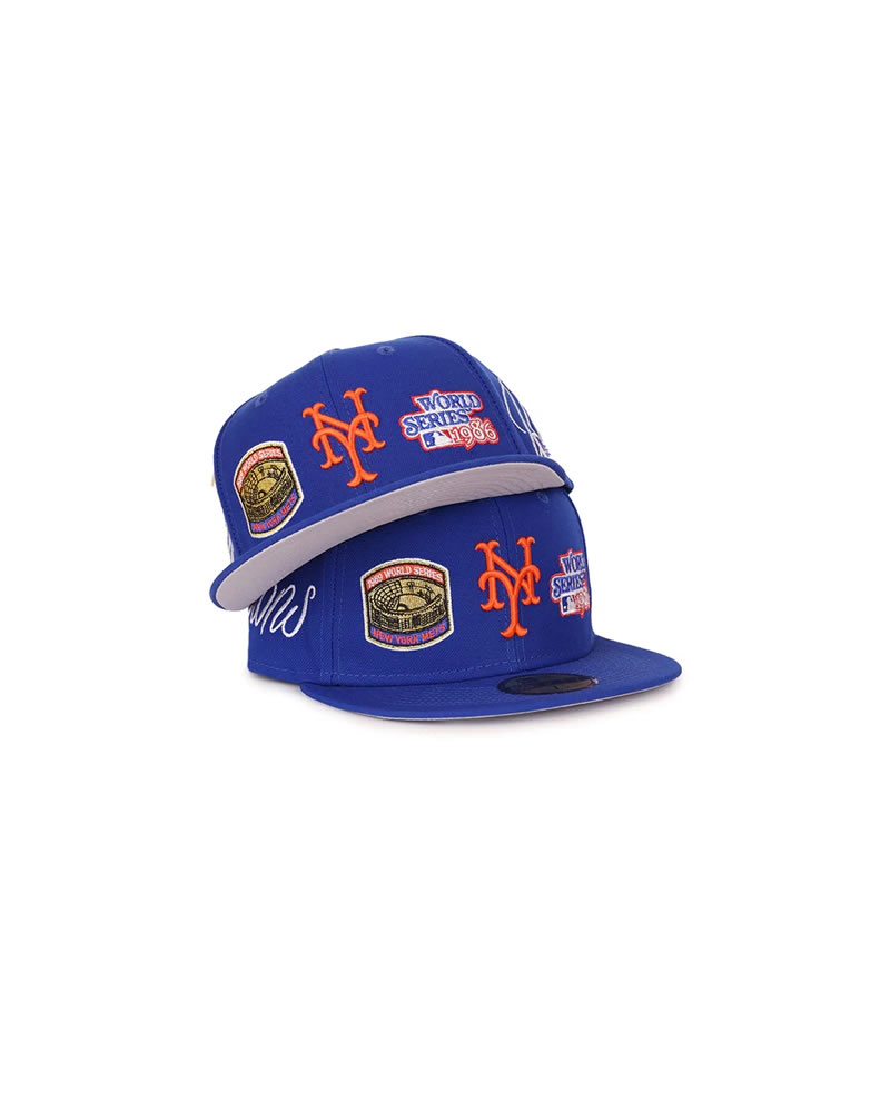 Gorra plana azul snapback 9FIFTY Essential de New York Mets MLB de New Era
